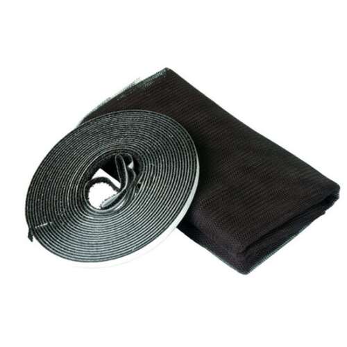 MCT Home black mosquito and fly net, 100x130 cm, with adhesive tape for easy installation
