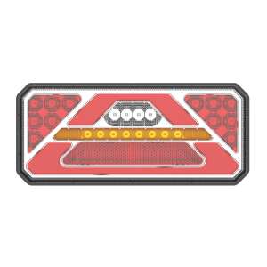 Amio RCL-02-L LED taillight with 5 functions: brake, turn signal, fog, reverse, and position light - AMiO Car light