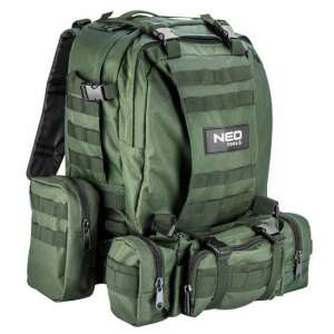 NEO 4-in-1 Survival Backpack with detachable bags, showing the front and side pockets - Hiking backpack