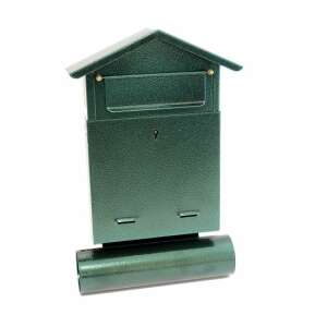 Damech Green Mailbox with Newspaper Compartment, B6 format, 23x7x37.5 cm
