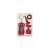 Tescoma wine opener set, red, with foil cutter, bottle stopper, and pourer