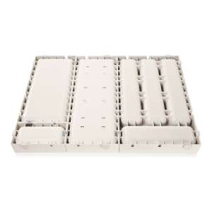 Tescoma FlexiSPACE cutlery organizer, 3 compartments, white, for kitchen drawer - Cutlery holder