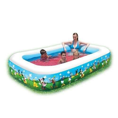 Bestway Mickey Mouse Inflatable Rectangular Children's Pool, 262x175x51 cm