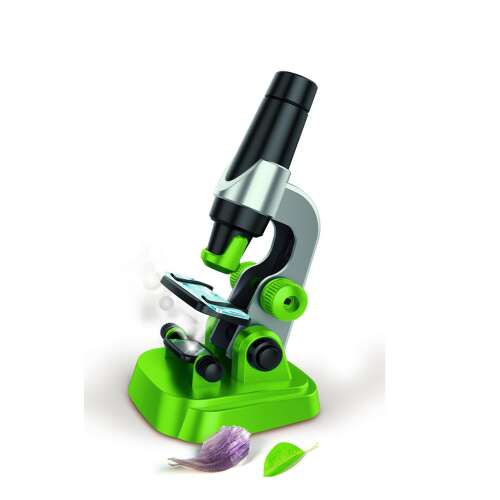 Clementoni Primul Meu Microscop, un microscop verde și argintiu pentru copii