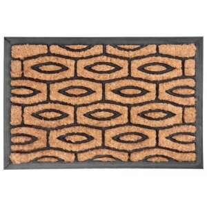 MCT Home 40x60 cm brown rubber and coir doormat with geometric pattern - Doormat