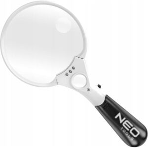 NEO LED Magnifying Glass with 3 Lenses, 110mm diameter for detailed work - Magnifying glass