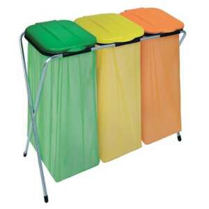 3-bin garbage can with lids, Ecofix Strend Pro, 96x42x78cm - Furniture