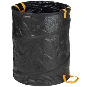 Fiskars SOLID 172L garden waste bag, black with orange handles, unfolded - Garden Collection Bag