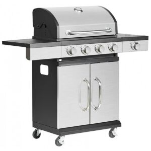 BBQ Forbes Lux 282 gas grill with 4+1 burners, stainless steel outdoor cooking appliance - Garden