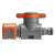 Gardena Schlauchverbinder mit Regelventil, grau und orange, zur Regulierung des Wasserflusses