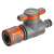 Gardena hose connector with control valve, grey and orange, for regulating water flow