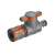 Gardena hose connector with control valve, grey and orange, for regulating water flow