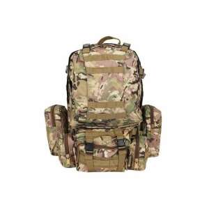 Isotrade tactical backpack with 3 detachable compartments, 45L capacity, camouflage pattern - Hiking backpack