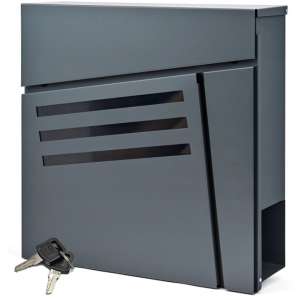 VRD acél Postaláda plexiüveg ablakkal #antracit