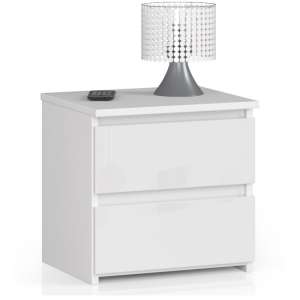 Bedside cabinet P40_40 #white-white glossy