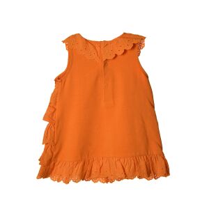 Mayoral orange, frilly girls dress – 68 126757053 - Girls' Dress