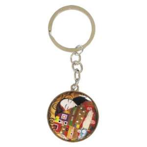 Klimt A csók kulcstartó, fém karikával, egyoldalas, remek ajándék hölgyeknek - Klimt