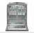 Gorenje GV663D60 beépíthető mosogatógép, nyitott ajtó, belső nézet