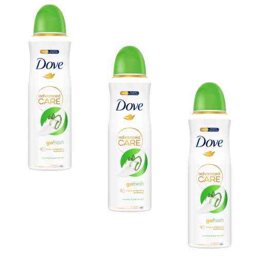 Dove Go Fresh Women's Antitranspirant Deodorant Gurke und Grüner Tee 3x200ml