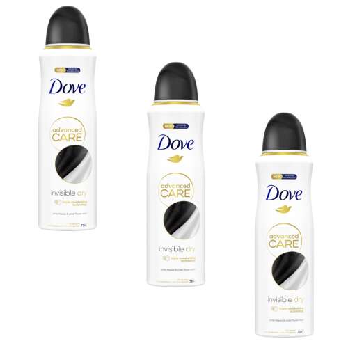 Dove Advanced Care női izzadásgátló Dezodor Invisible Dry 3x200ml