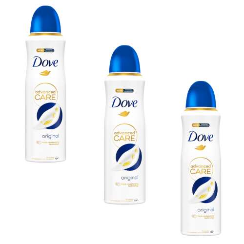 Дезодорант Dove Advanced Care Original за жени, 3 опаковки, 200ml всяка, технология Triple Moisturizing, 72 часа защита
