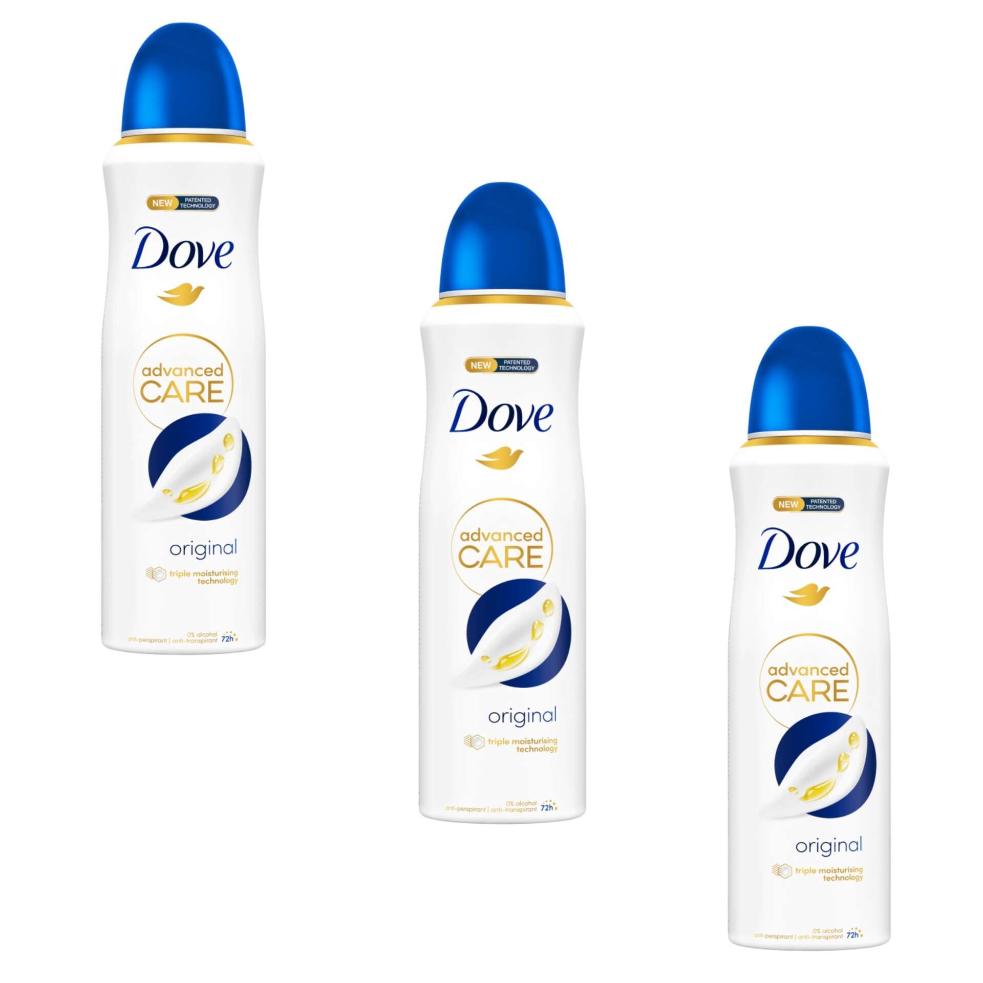 E-shop Dove Advanced Care dámsky antiperspirant deodorant Original 3x200ml