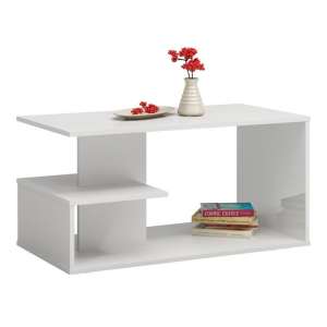 Drohmo Dallas Dohányzóasztal - Fehér - 91x51x40 cm