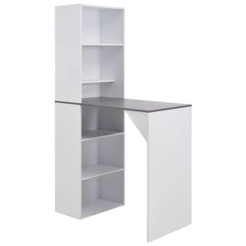 vidaXL fehér bárasztal szekrénnyel 115 x 59 x 200 cm 60090652