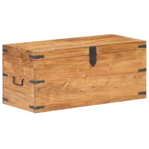 vidaXL tömör akácfa láda 90 x 40 x 40 cm - Tárolóláda