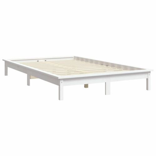 vidaXL fehér tömör fenyőfa ágykeret 120 x 200 cm