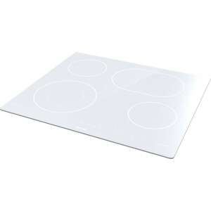 Angled view of Gorenje ECT643SYW white glass ceramic cooktop - Gorenje Cooktop