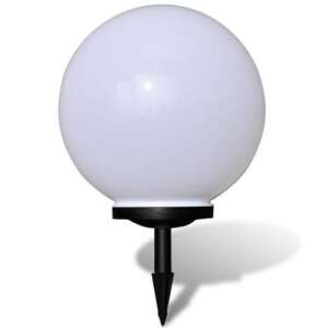 Lampă solară de grădină cu glob alb și țăruș negru, SB-56 - Lanternă solară