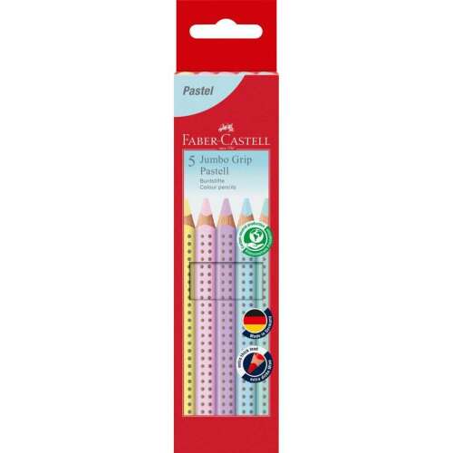 Faber-Castell Jumbo Grip Pastell Buntstifte, 5er Pack