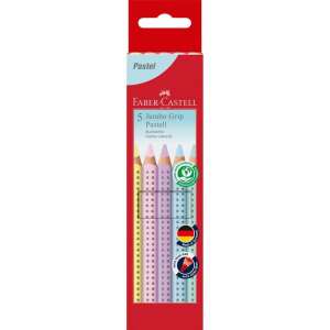 Creioane colorate Faber-Castell Jumbo Grip Pastel, set de 5 - Faber-Castell Creioane colorate