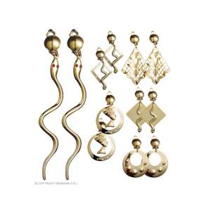 Római vagy egyiptomi stílusú fülbevaló, arany színben, több mintában, 1 darab - Widmann