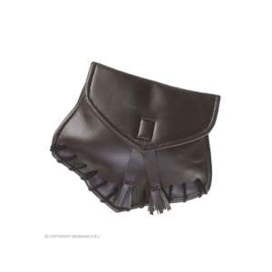 Műbőr övtáska barna színben, rojtokkal, jelmez kiegészítő - Widmann