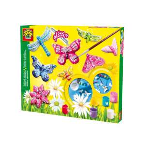 Комплект за леене на гипс с блестящи пеперуди и водни кончета SES Creative - Тост на върха