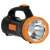 Kik KX4421 Rechargeable LED Searchlight, black and orange, with a bright LED light
