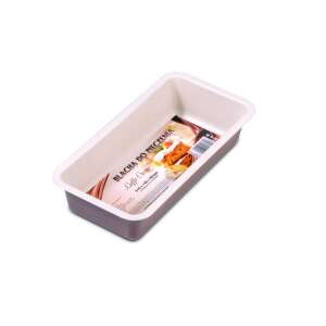 Non-stick baking tray, 31cm x 14cm, brown stamp, Cafe Creme - Baking Mold