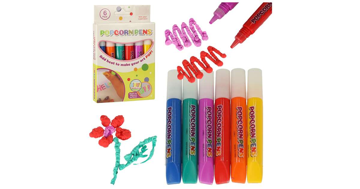 POPCORN PENS or Puffy Pens for Magical Art 😲 #shorts #stationery #art  #backtoschool 