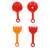Ikonka Homokozó sand toys: red plastic shovel and rake set