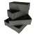 Stack of four grey drawer organizers for underwear and socks