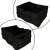 Black car trunk organizer, large size, with multiple compartments and pockets