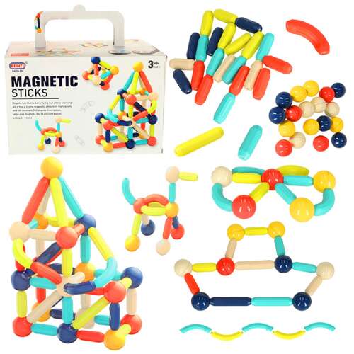 Jucărie de construcție magnetică pentru copii mici 64pcs