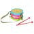 Colorful toy drum with drumsticks for children