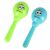 Green and blue baby maracas