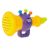 Purple and yellow toy trumpet for toddlers