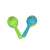Babyband Maracas, green and blue plastic maracas for kids
