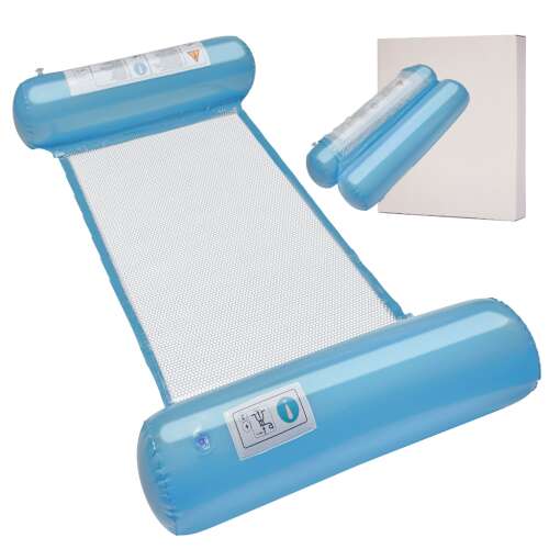 Inflatable pool lounger, blue, 122cm, Ikonka