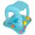 Inflatable baby float with canopy, blue starfish design